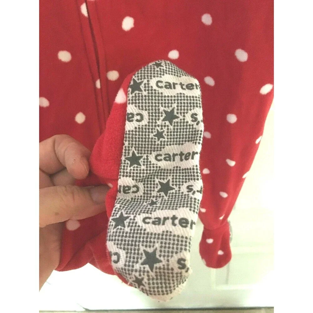 Carter's Baby Christmas Holiday PJ Pajama Lot of 2 Red White 2T Reindeer EUC